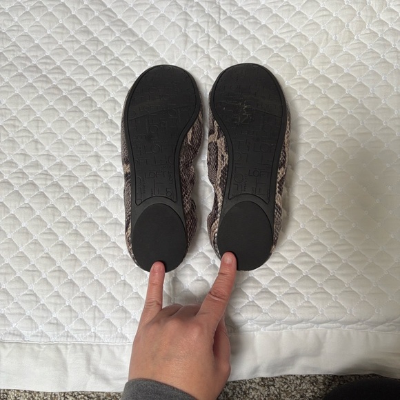 LOFT Snakeskin Patterned Flynn ballet flats size 8.5 - Picture 6 of 6